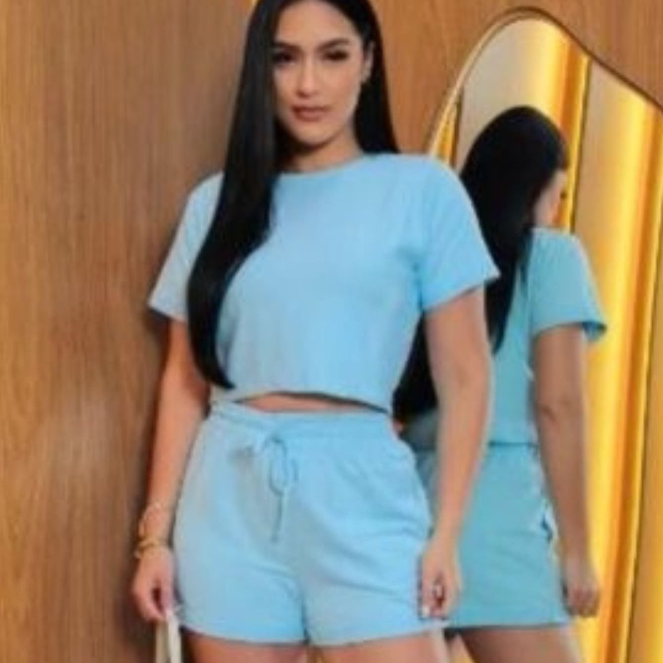 Female Moletinho Blouse + Short Comfort & Style Set