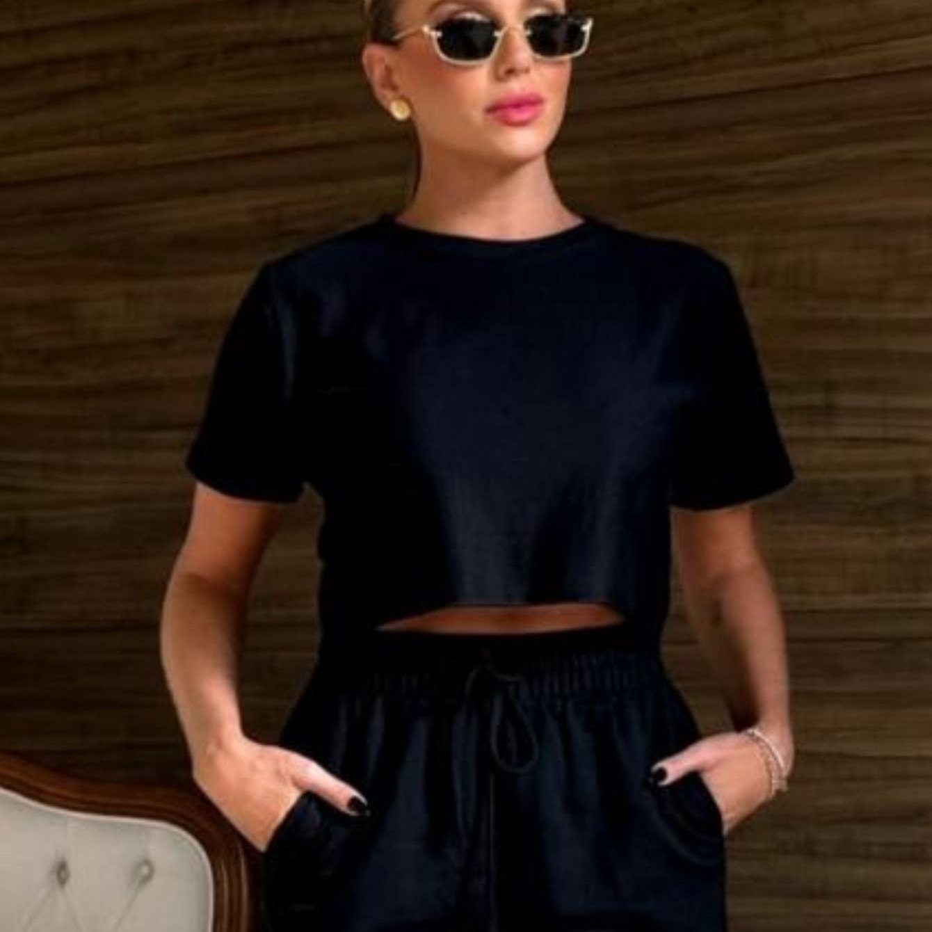 Female Moletinho Blouse + Short Comfort & Style Set