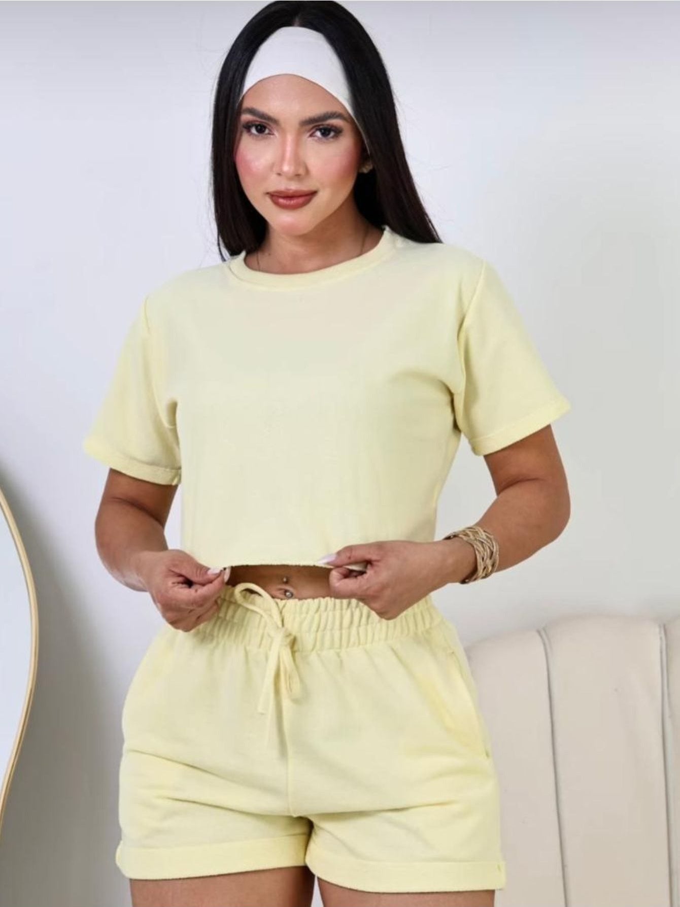 Female Moletinho Blouse + Short Comfort & Style Set