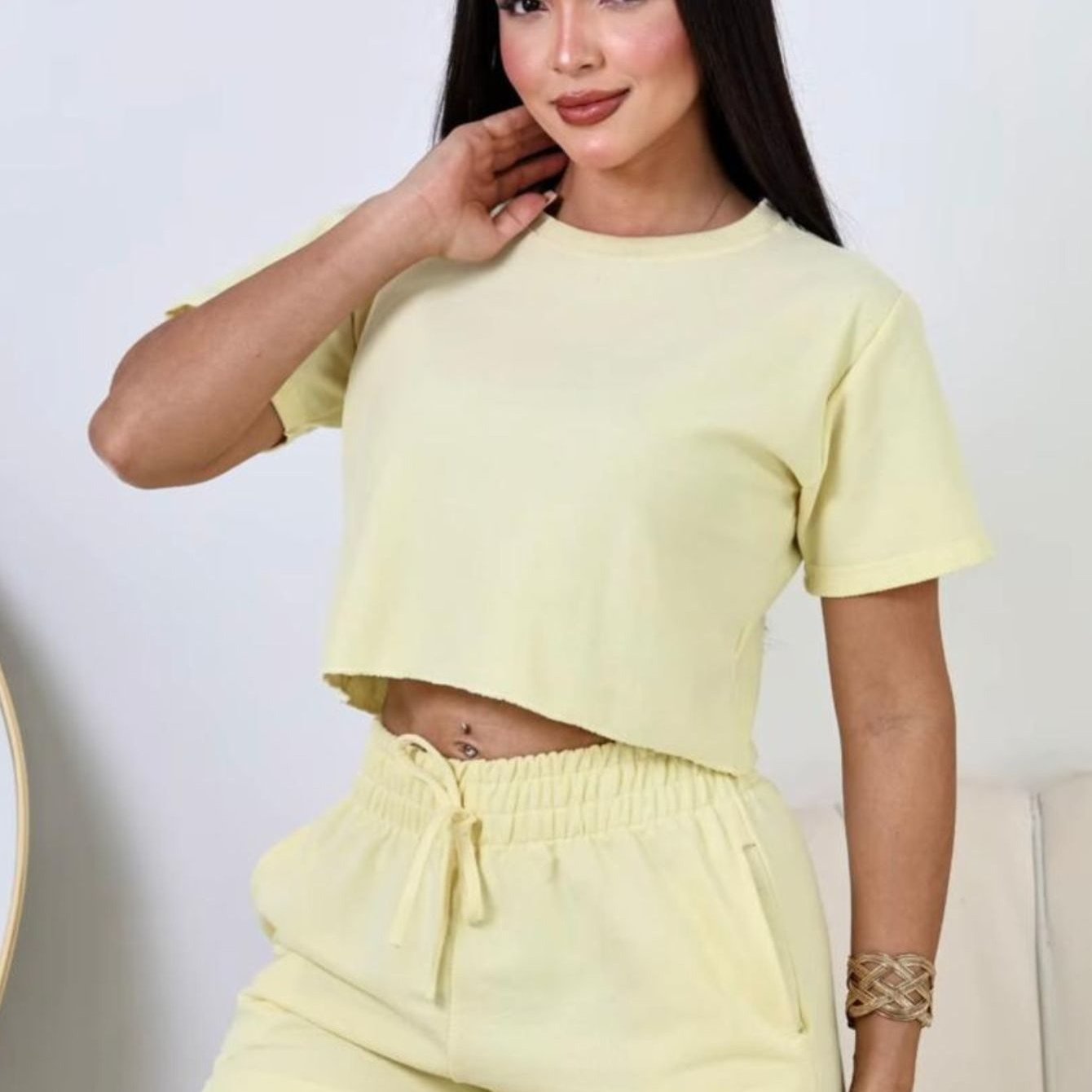 Female Moletinho Blouse + Short Comfort & Style Set