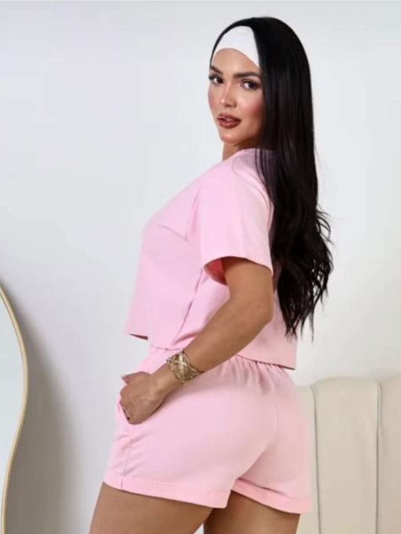 Female Moletinho Blouse + Short Comfort & Style Set