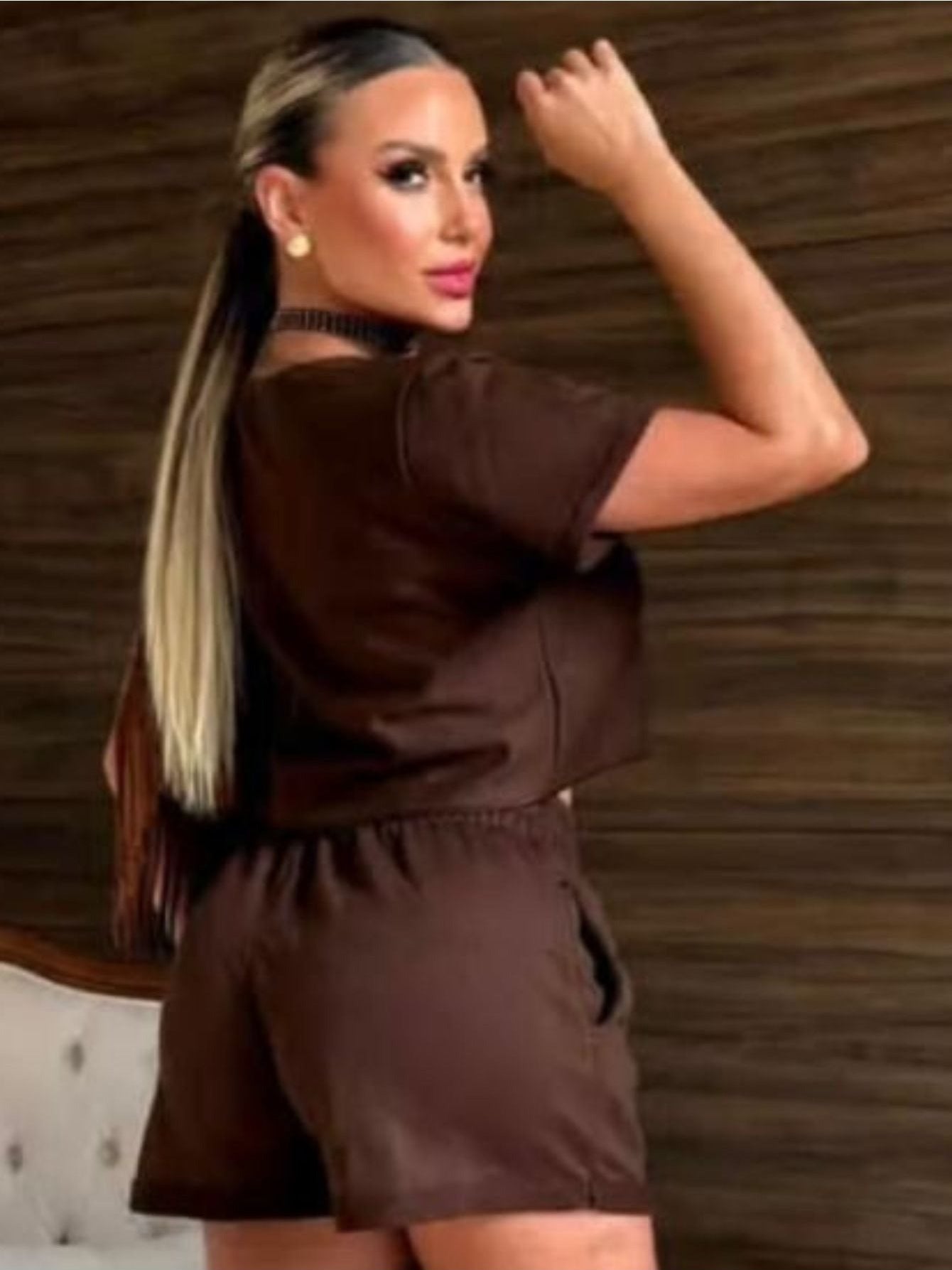 Female Moletinho Blouse + Short Comfort & Style Set