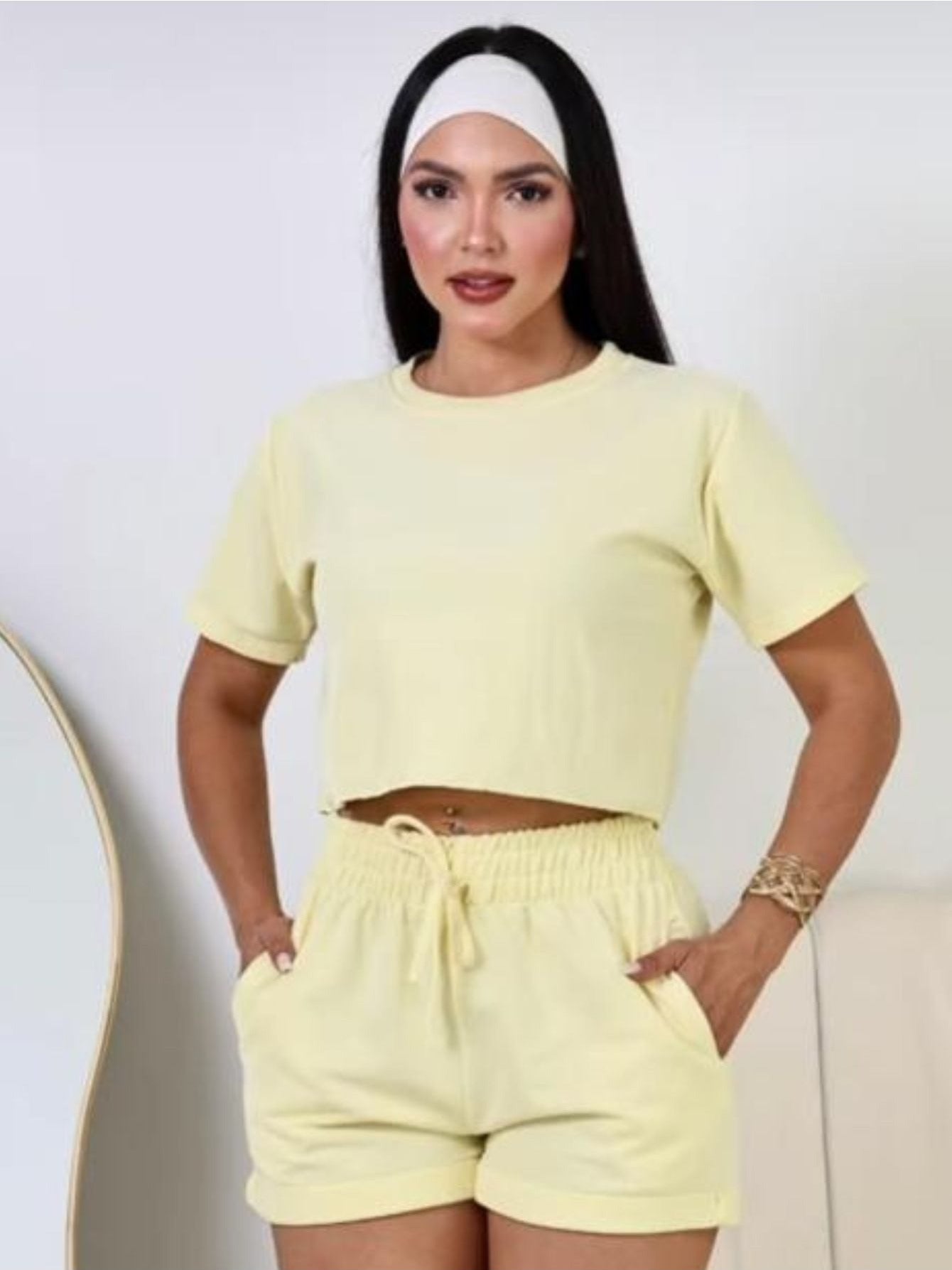 Female Moletinho Blouse + Short Comfort & Style Set