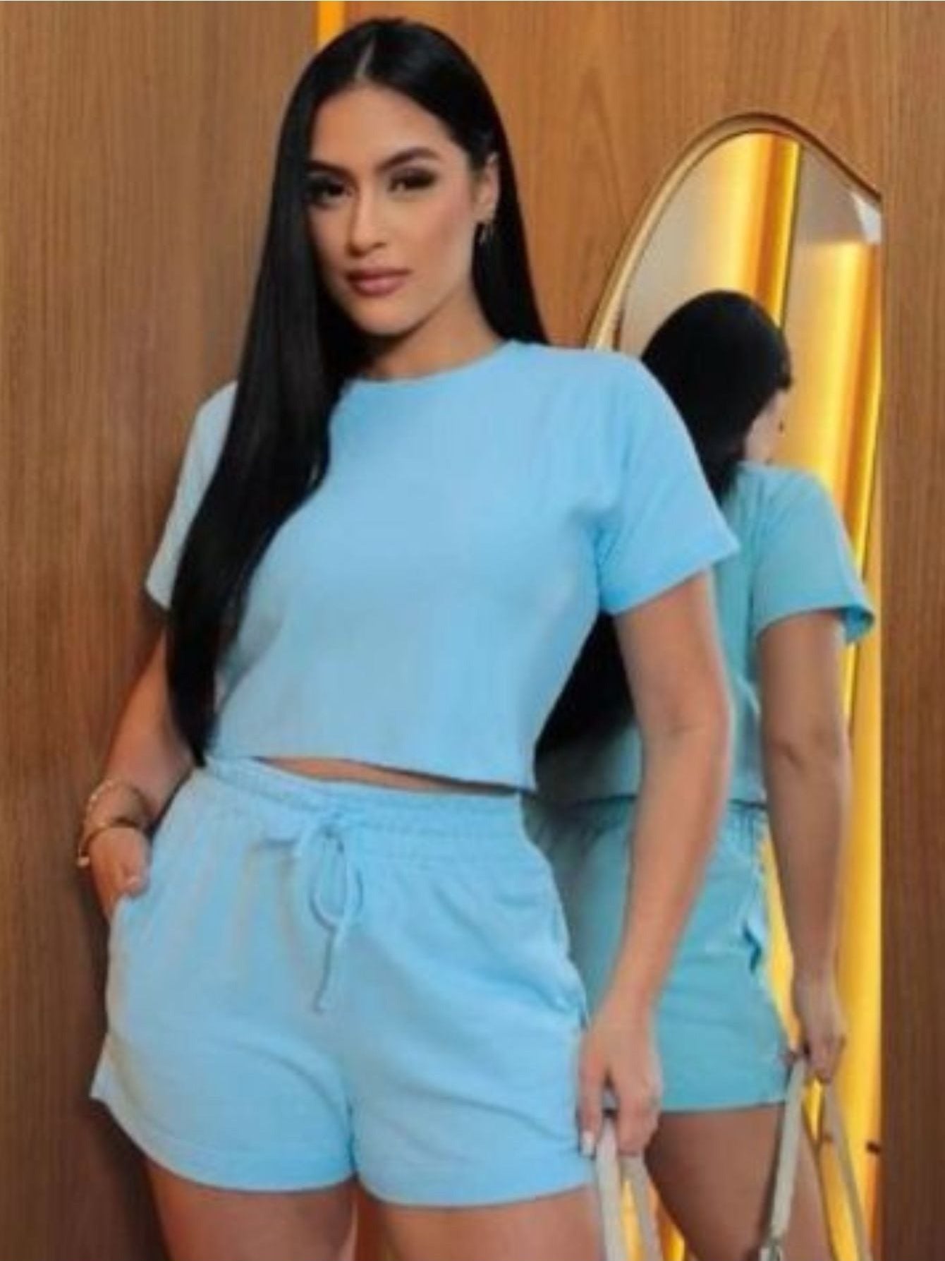 Female Moletinho Blouse + Short Comfort & Style Set