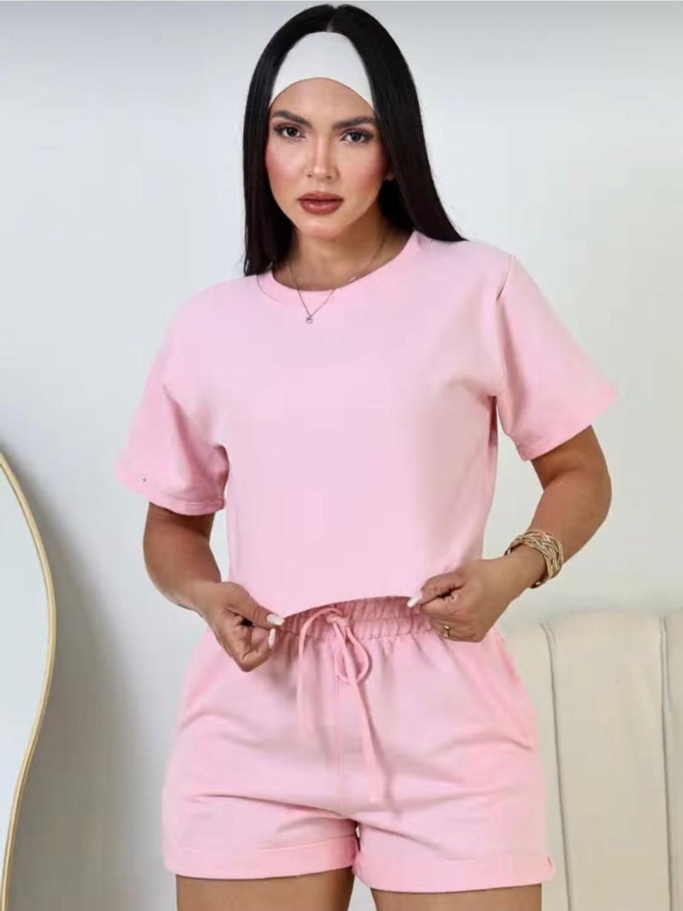 Female Moletinho Blouse + Short Comfort & Style Set