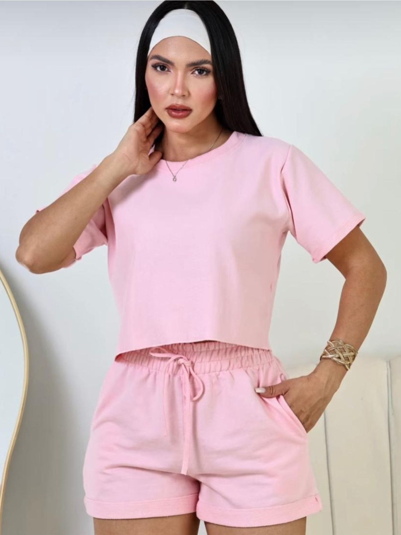 Female Moletinho Blouse + Short Comfort & Style Set