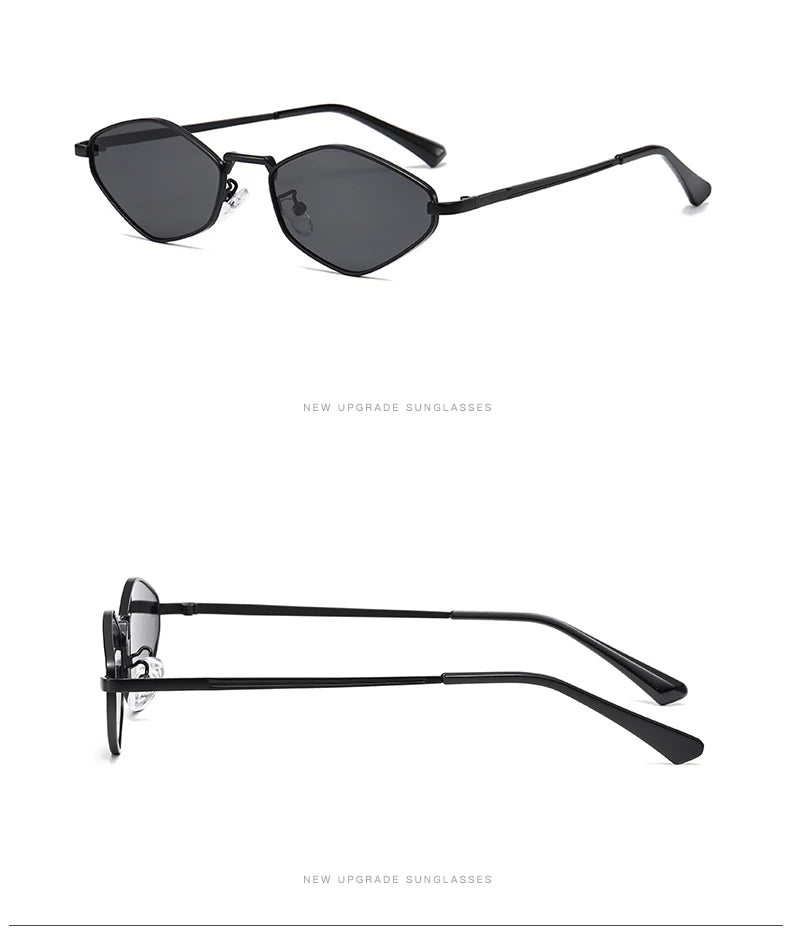 armação polígono óculos de sol feminino