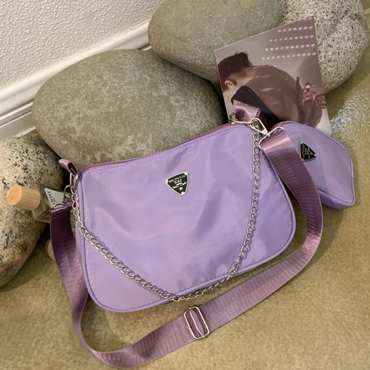 Bolsa crossbody de nylon para mulheres