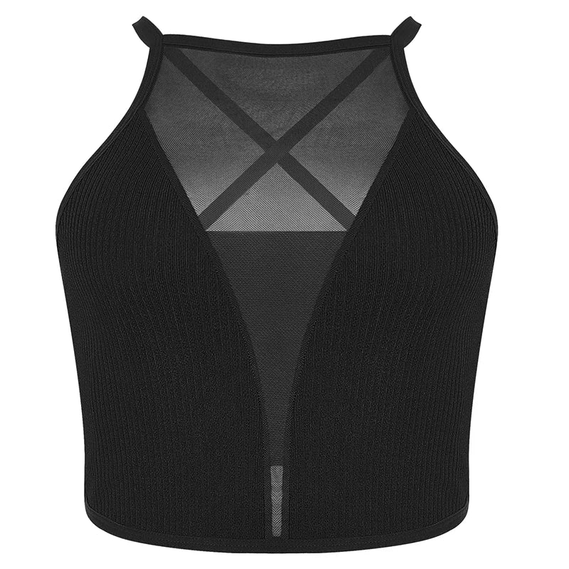 Top feminino com nervuras sem costas casual tank bralette