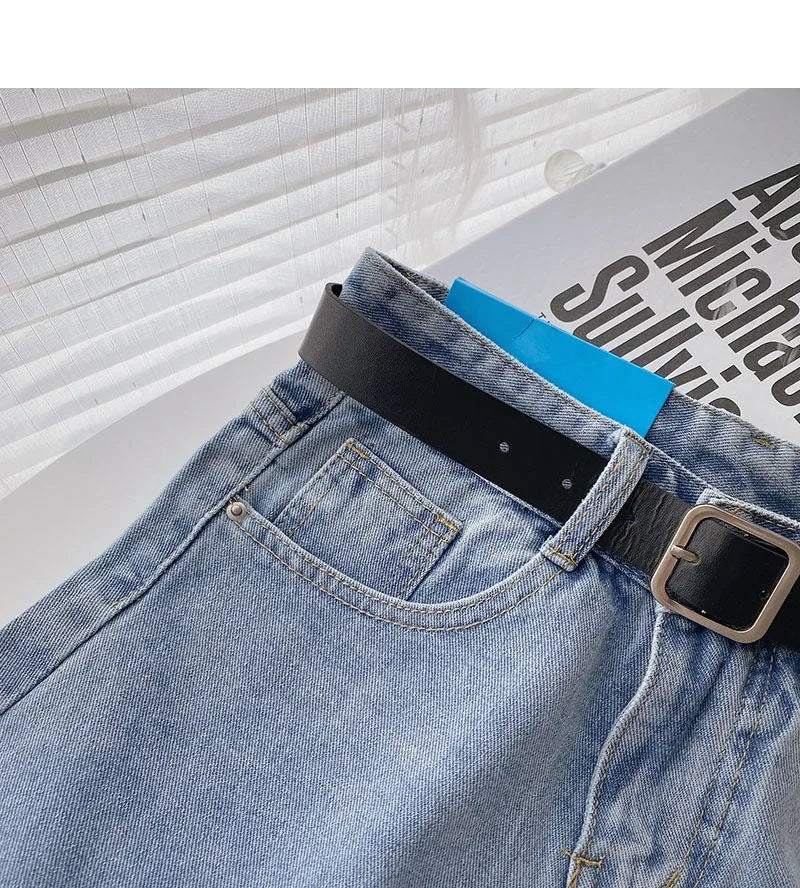 short streetwear casual cowboy jeans