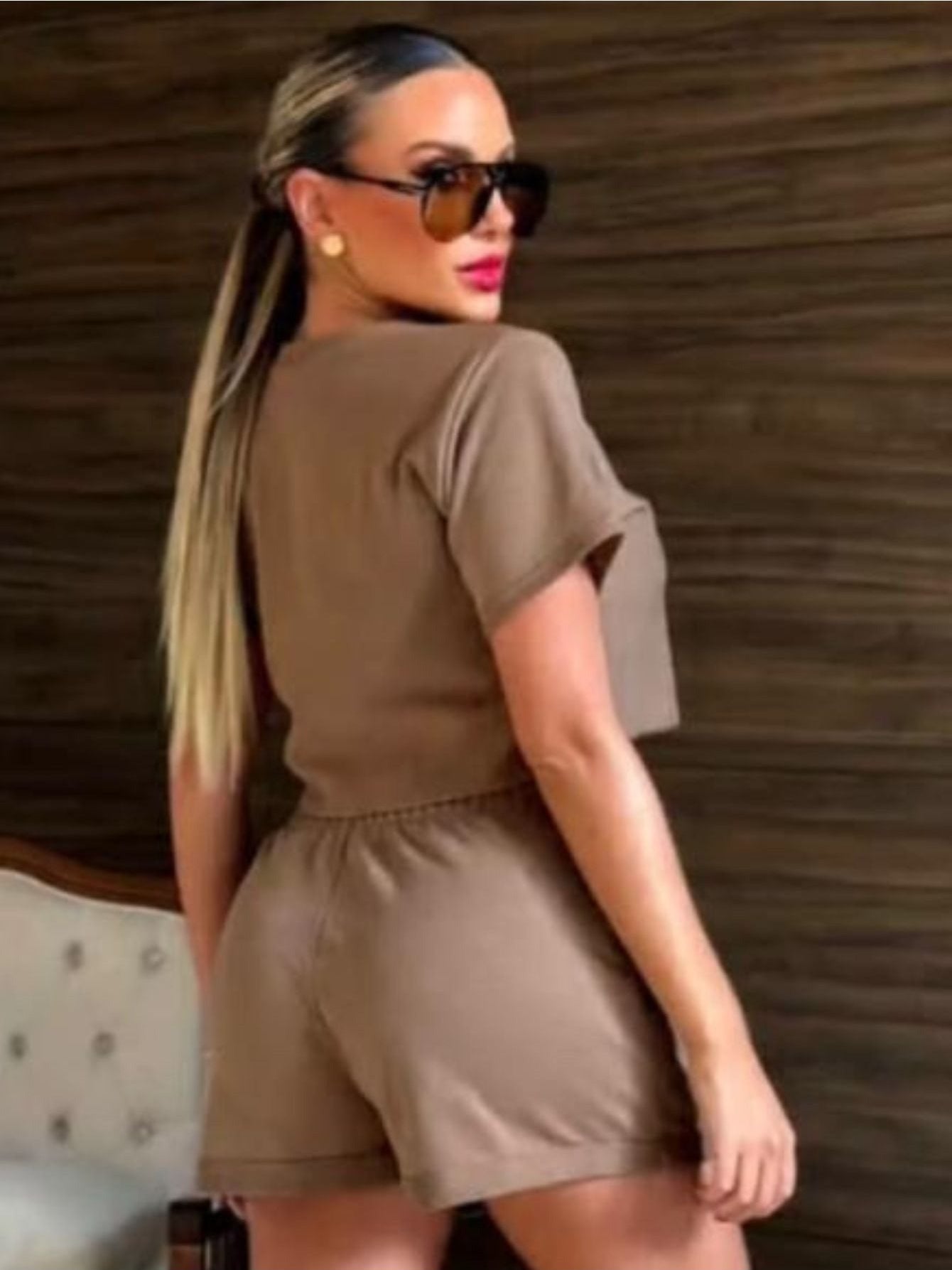 Female Moletinho Blouse + Short Comfort & Style Set