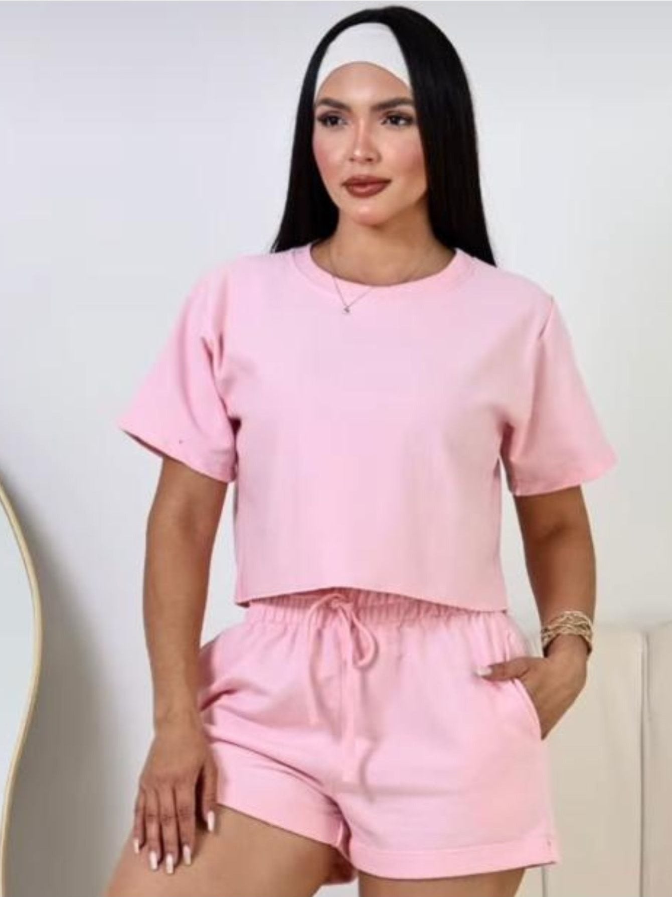 Female Moletinho Blouse + Short Comfort & Style Set