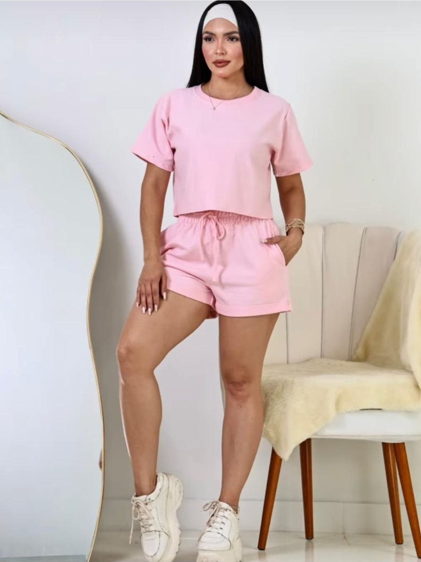 Female Moletinho Blouse + Short Comfort & Style Set