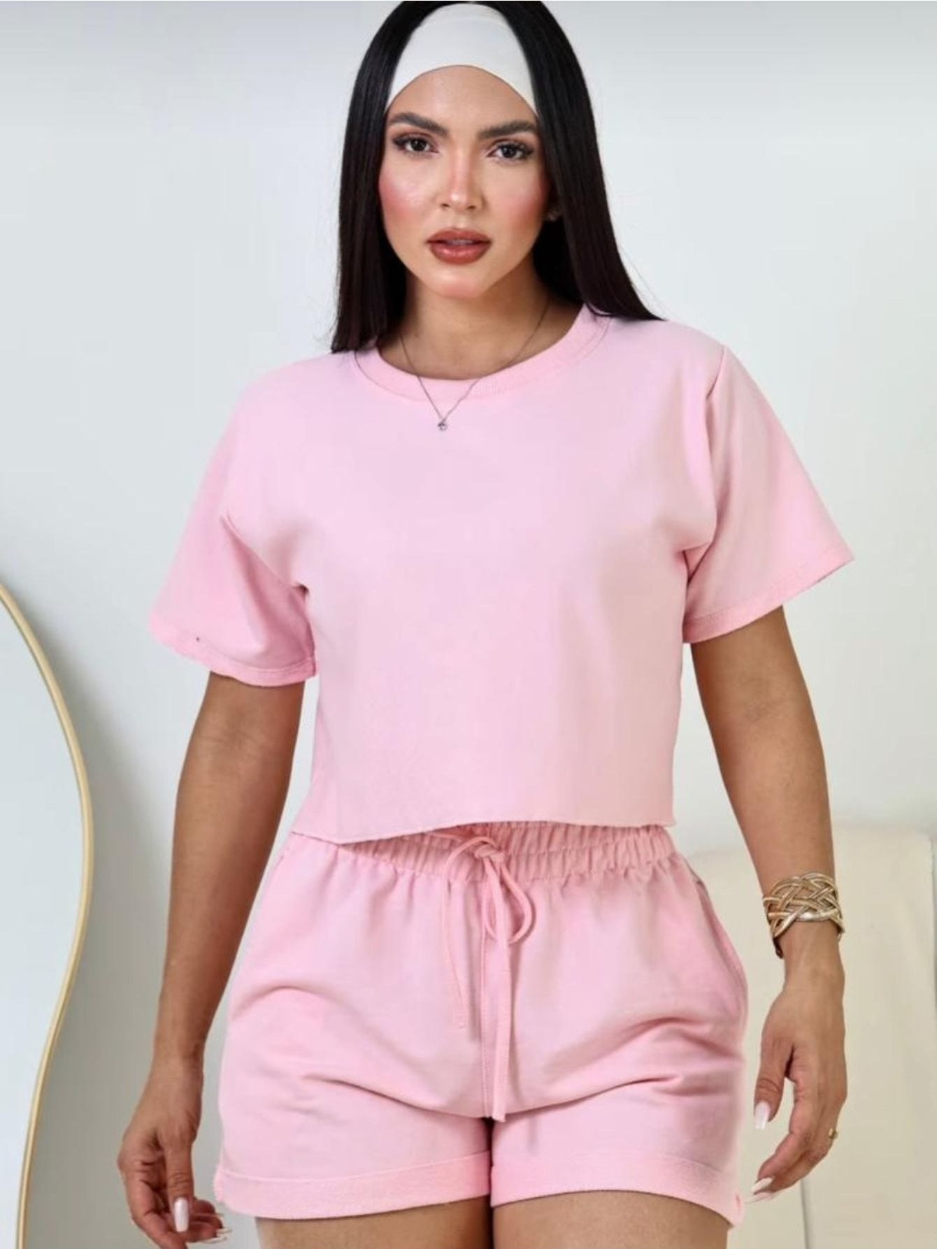 Female Moletinho Blouse + Short Comfort & Style Set
